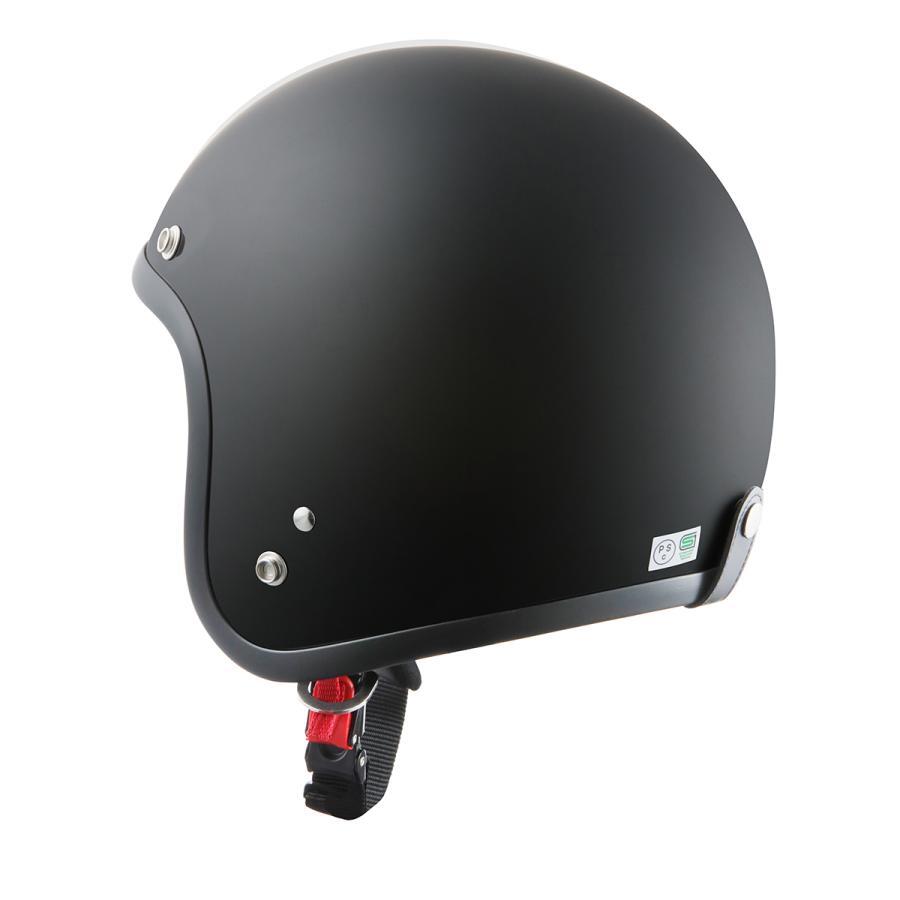 ヘルメット スモールジェット マットブラック KC-300M 57cm-60cm未満 SG規(guī)格適合 PSCマーク取得 全排気量対応