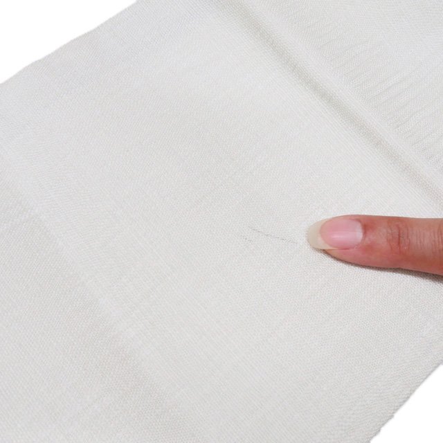 夏物 夏帯 名古屋帯 なごや帯 中古 リサイクル 正絹 カジュアル 仕立て上がり 作家物 落款 灰黄緑色 黒色 きもの北條 A1259-10_画像6