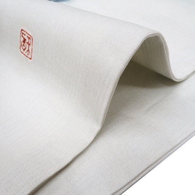 夏物 夏帯 名古屋帯 なごや帯 中古 リサイクル 正絹 カジュアル 仕立て上がり 作家物 落款 灰黄緑色 黒色 きもの北條 A1259-10_画像10