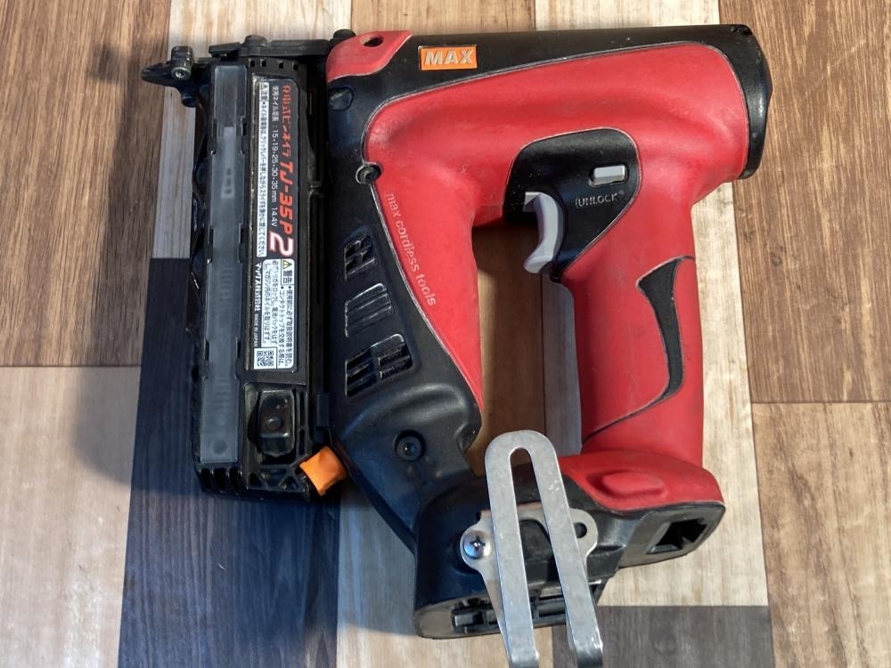 007◇おすすめ品◇MAAX 14.4V充電式ピンネイラ TJ-35P2 バッテリ×1、充電器_画像2