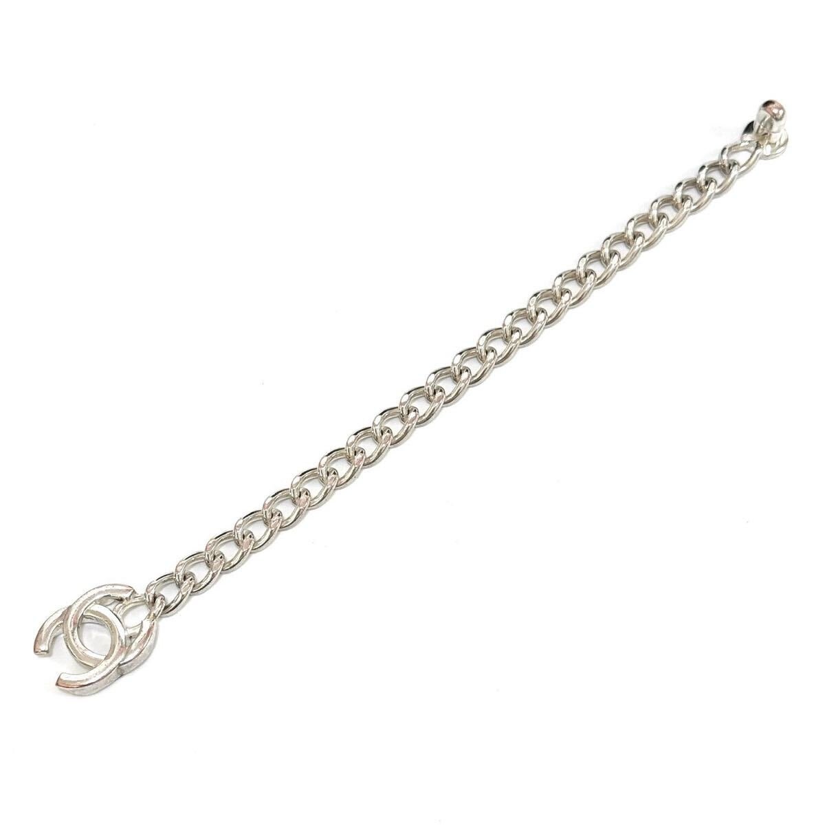 シャネル ブレスレット バングル ターンロック チェーン ココマーク シルバー 99A アクセサリー CHANEL_画像2
