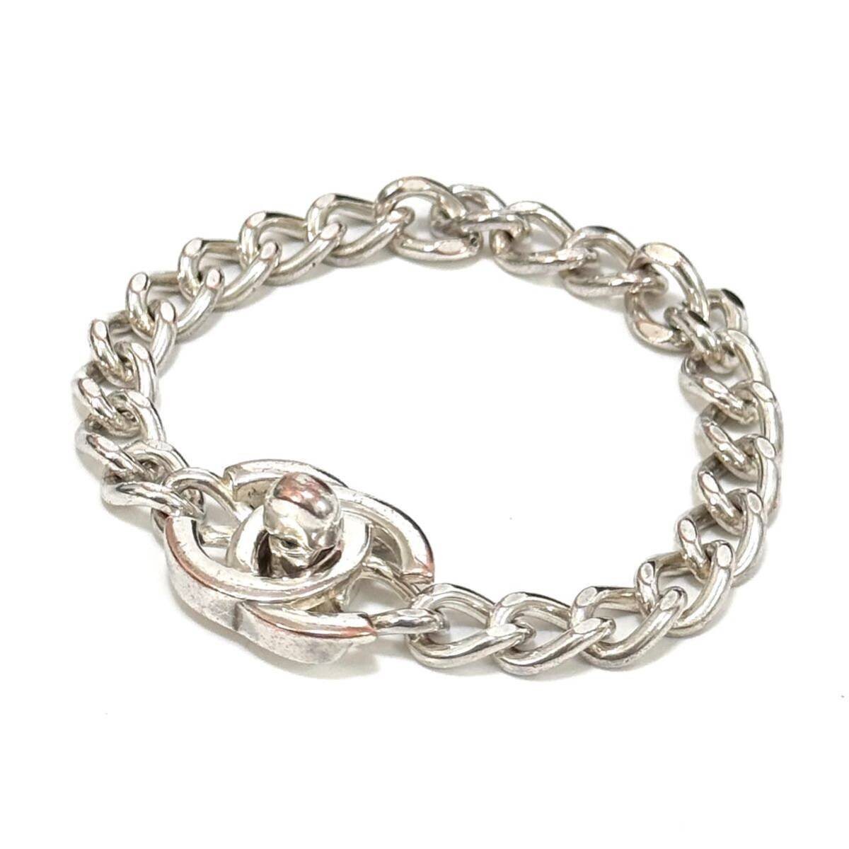 シャネル ブレスレット バングル ターンロック チェーン ココマーク シルバー 99A アクセサリー CHANEL_画像4