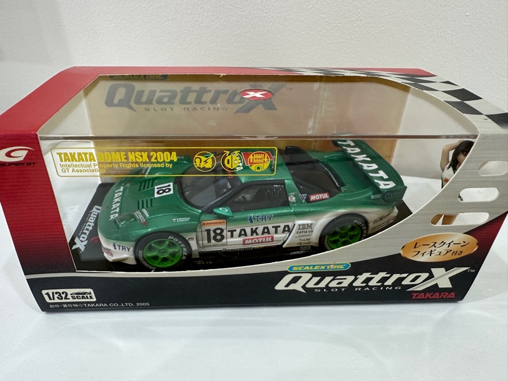 タカラ QuattroX Slot Racing DOME NSX 2004 SCALEXTRIC QUATTROX HONDA NSX JGTC 2004 QX04 SLOT 1:32 M/B