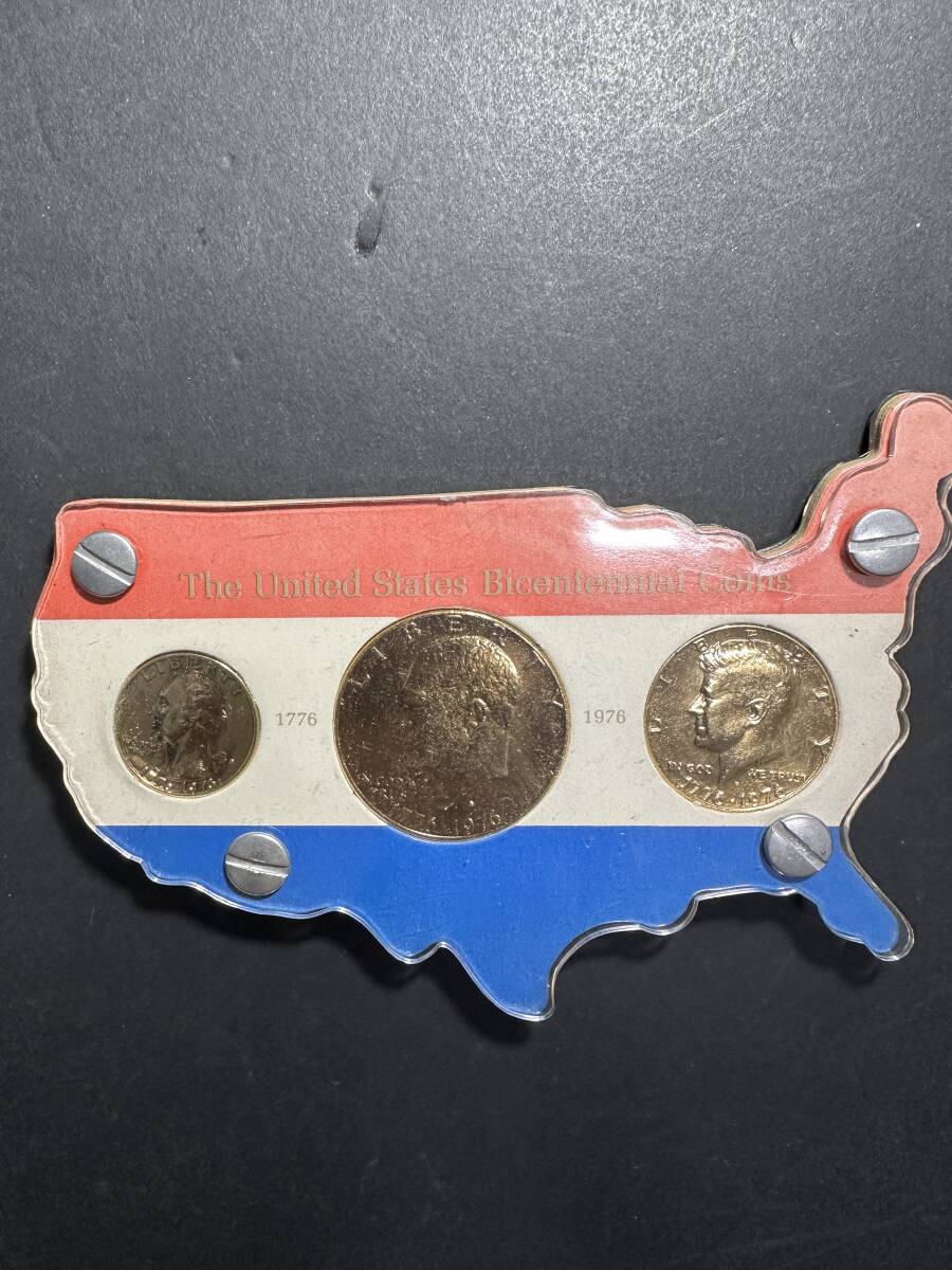★コレクター必見！！ 当時物 現状品 アメリカ合衆国建国200周年記念 コインセット リバティコイン ケネディ ビンテージ ドル貨幣 KZ252_画像1