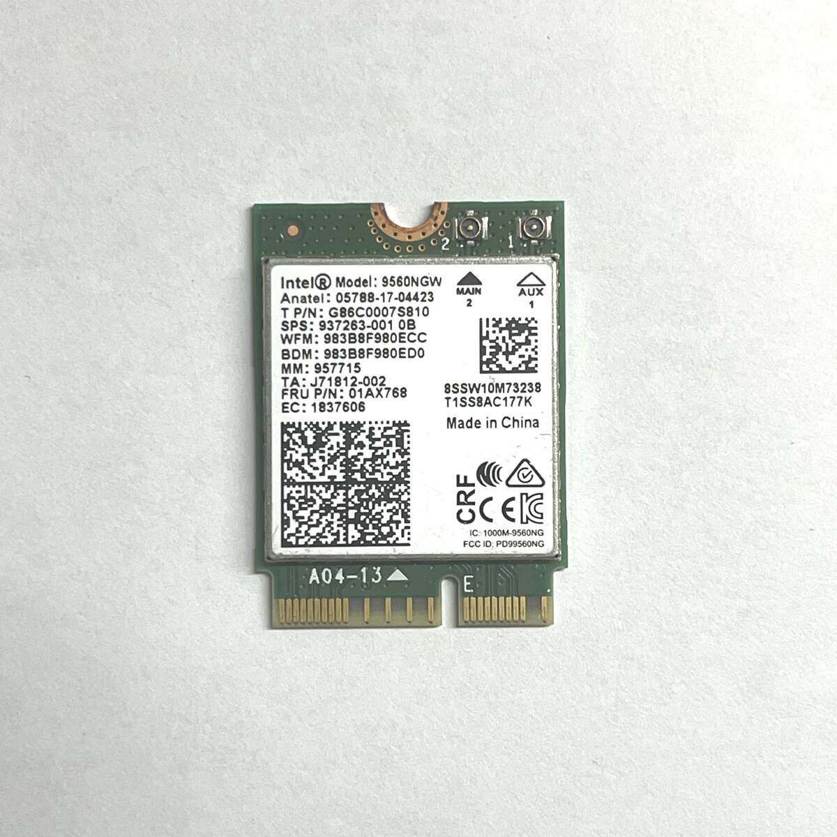 Intel 9560NGW M 2無線LANカード（CNVi専用）AC 9560 01AX768
