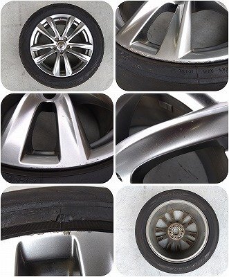 m管理78529 H28 フーガ Y51】★250VIP 純正 ハイグロス 18インチ アルミ ホイール 8J +43 PCD114.3 5H★245/50R18 2023年製 タイヤ付_画像4