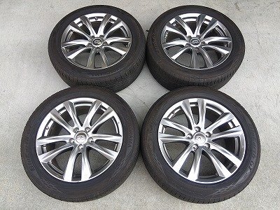 m管理78529 H28 フーガ Y51】★250VIP 純正 ハイグロス 18インチ アルミ ホイール 8J +43 PCD114.3 5H★245/50R18 2023年製 タイヤ付_画像1