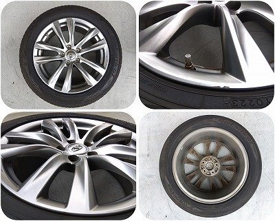 m管理78529 H28 フーガ Y51】★250VIP 純正 ハイグロス 18インチ アルミ ホイール 8J +43 PCD114.3 5H★245/50R18 2023年製 タイヤ付_画像5