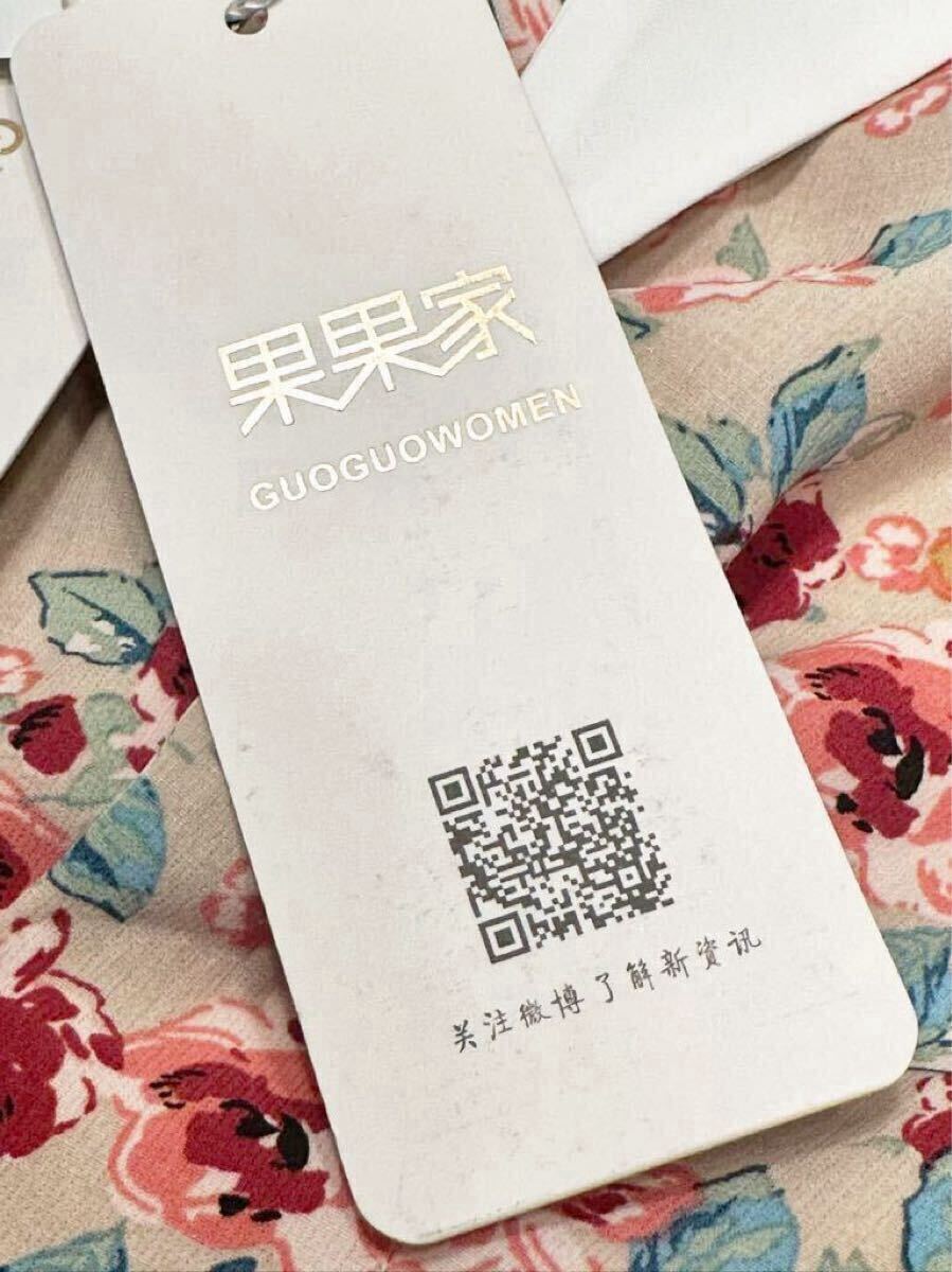 (送料無料)新品未使用品 GUOGUOWOMEN 果果家 レディース 花柄 ワンピース ☆サイズL ☆素材 ポリエステル100%_画像4