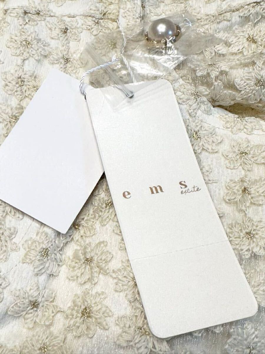 (送料無料)新品未使用品 Ems excite エムズエキサイト レディース 花刺繍ミニスカート☆サイズF ☆実寸平置き 着丈 約42㎝、ウエスト約60㎝_画像4