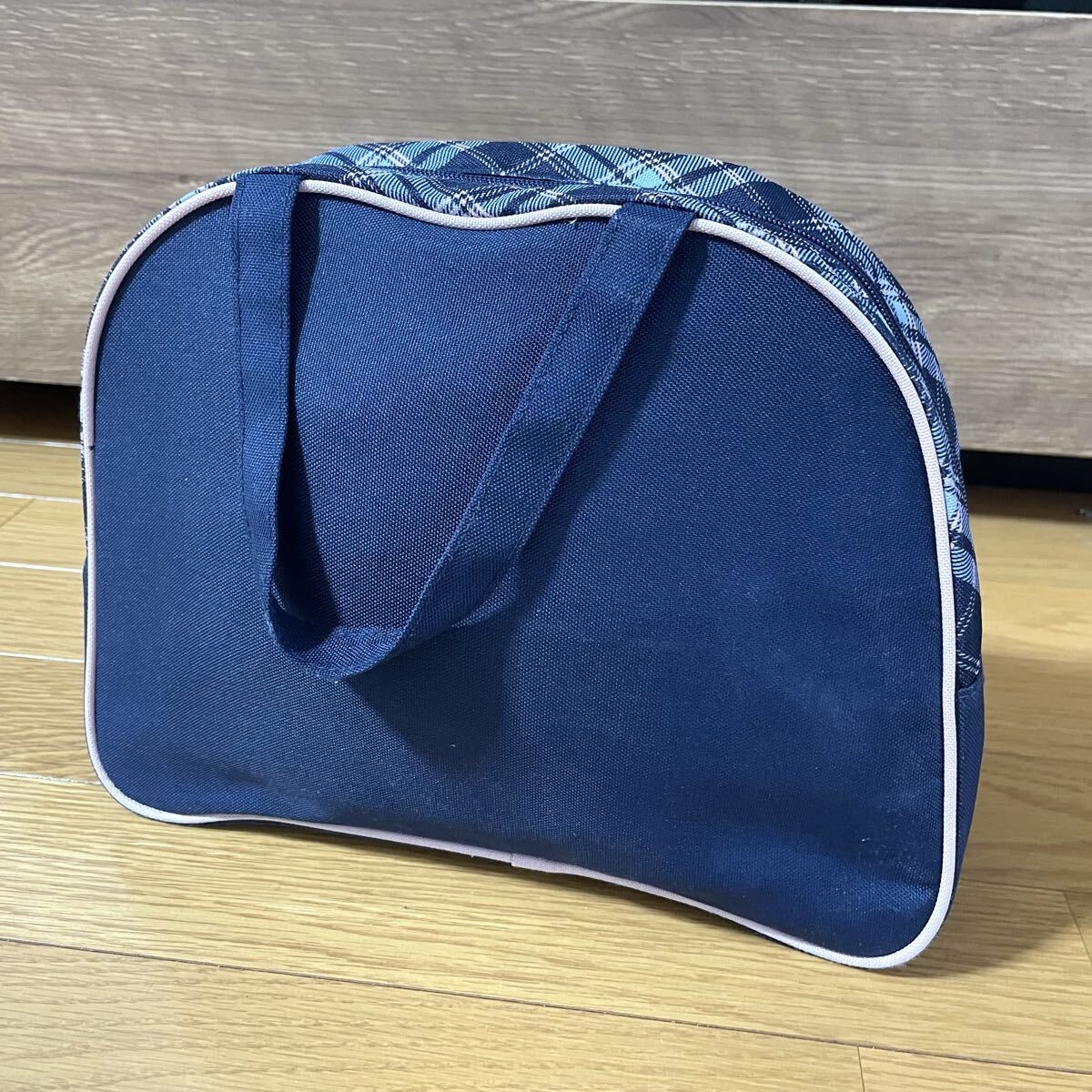 Pom Ponette лента имеется ручная сумочка школьная сумка темно-синий Pom pontto нейлон ученик начальной школы девочка Kids ребенок .. медведь Kawai i