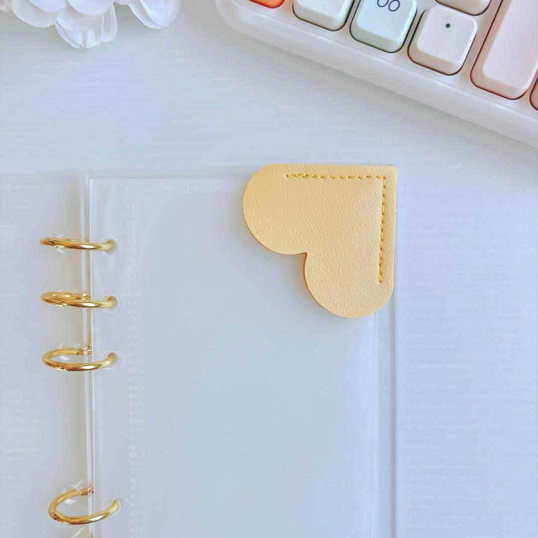 送料無料　新品　ハート　ブックマーク　しおり 5個セット　パステルカラー_画像4