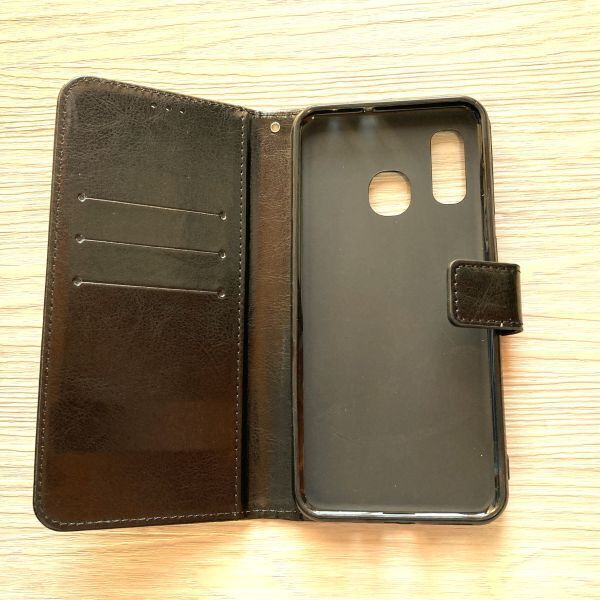 Galaxy A30　手帳型ケース　ブラック　ストラップ付　カード収納可　管理14-9_画像6
