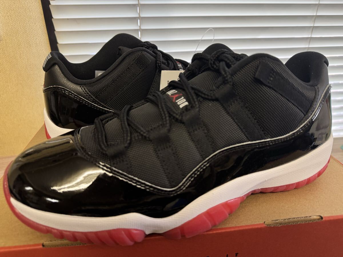 Nike Air Jordan 11 Retro Low Bred 2025 ナイキ エアジョーダン11 レトロ ブレッド 黒赤 FV5104-006 28cm US10 新品未使用_画像2