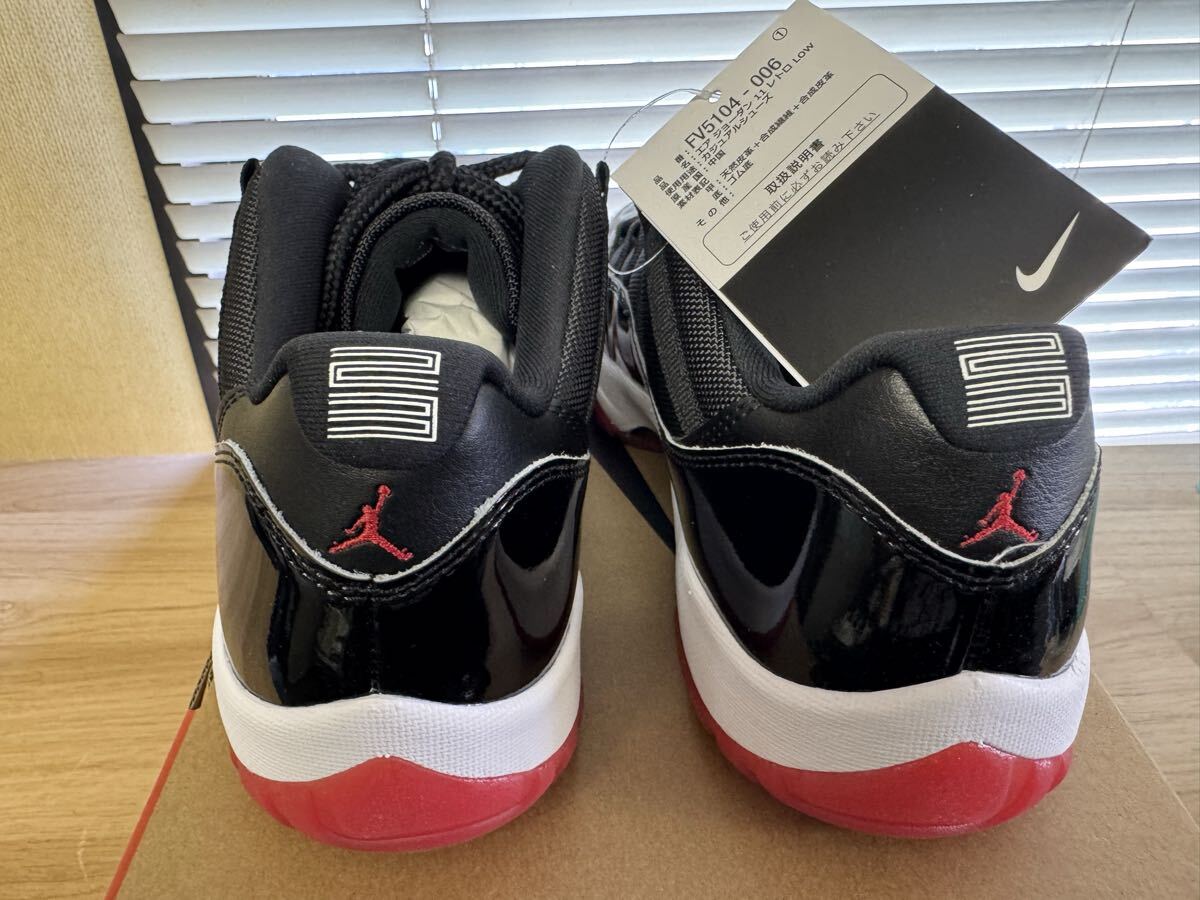 Nike Air Jordan 11 Retro Low Bred 2025 ナイキ エアジョーダン11 レトロ ブレッド 黒赤 FV5104-006 28cm US10 新品未使用_画像4