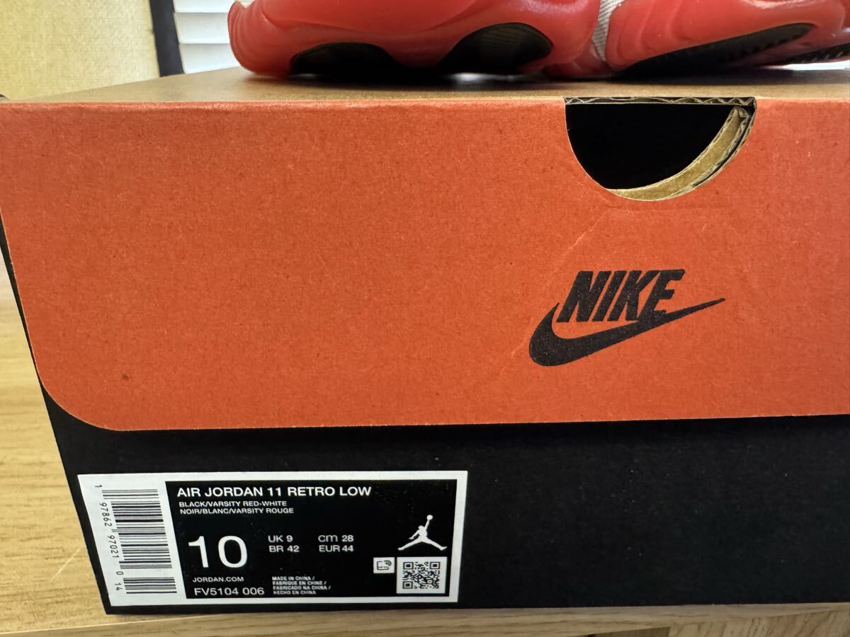 Nike Air Jordan 11 Retro Low Bred 2025 ナイキ エアジョーダン11 レトロ ブレッド 黒赤 FV5104-006 28cm US10 新品未使用_画像6