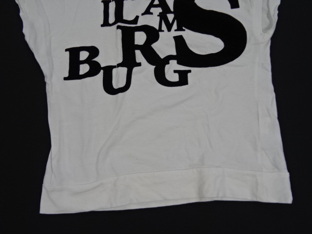 ZAMPA Tシャツ フレンチスリーブ 白 黒文字 レディース トップス 古着 USED Mサイズ_画像3