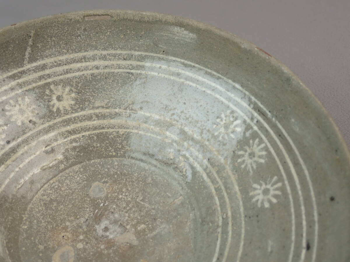 骨董・茶道具】☆李朝 高麗青磁白象嵌鉢 三島茶碗 gn089wb 高麗