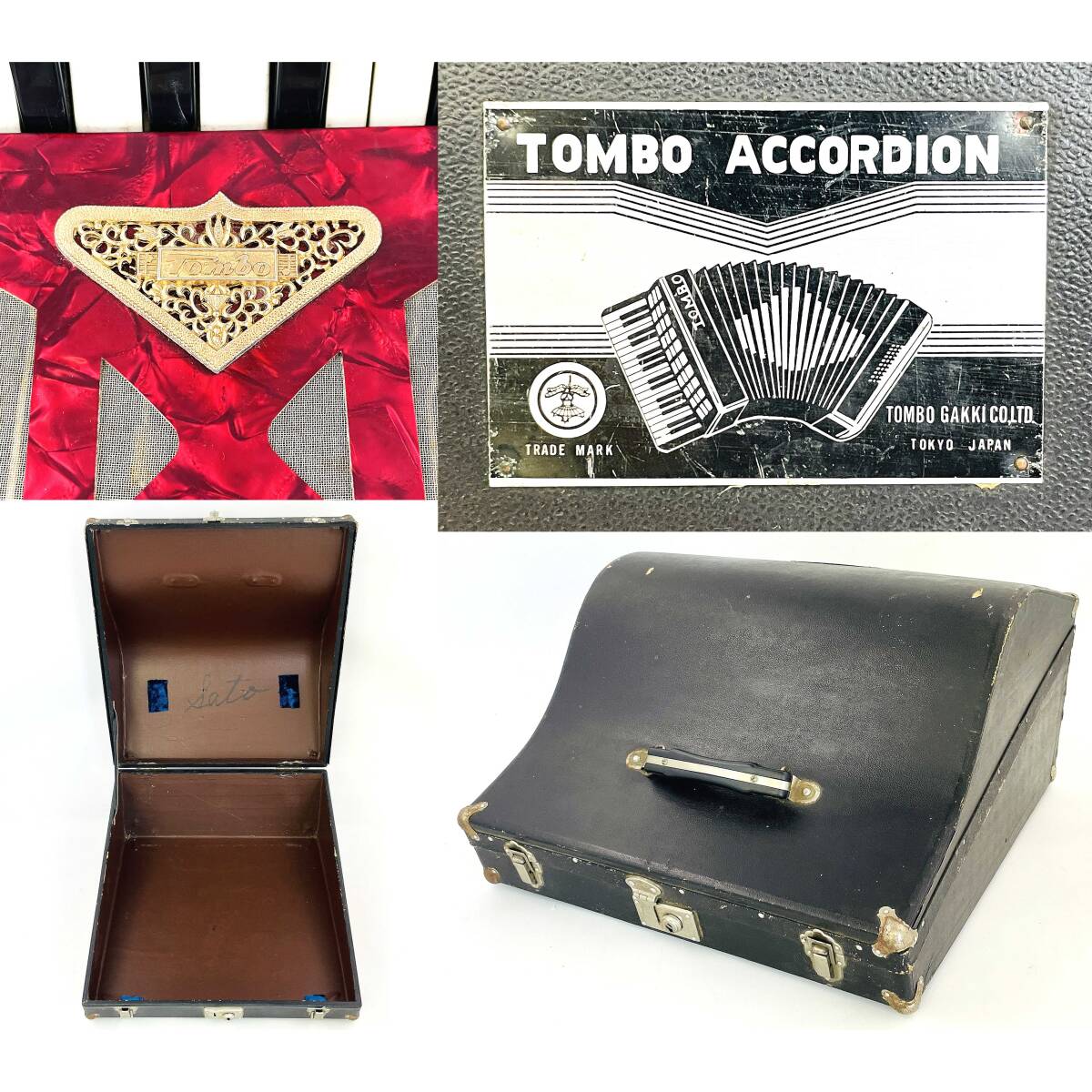 【美品】TOMBO アコーディオン No.28(ハードケース付) 25鍵盤 TOMBO トンボ アコーディオン NO.28(25鍵+18ベース)ハード