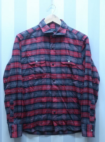 2-1992B/EPOCA チェックネルシャツ エポカ_画像1