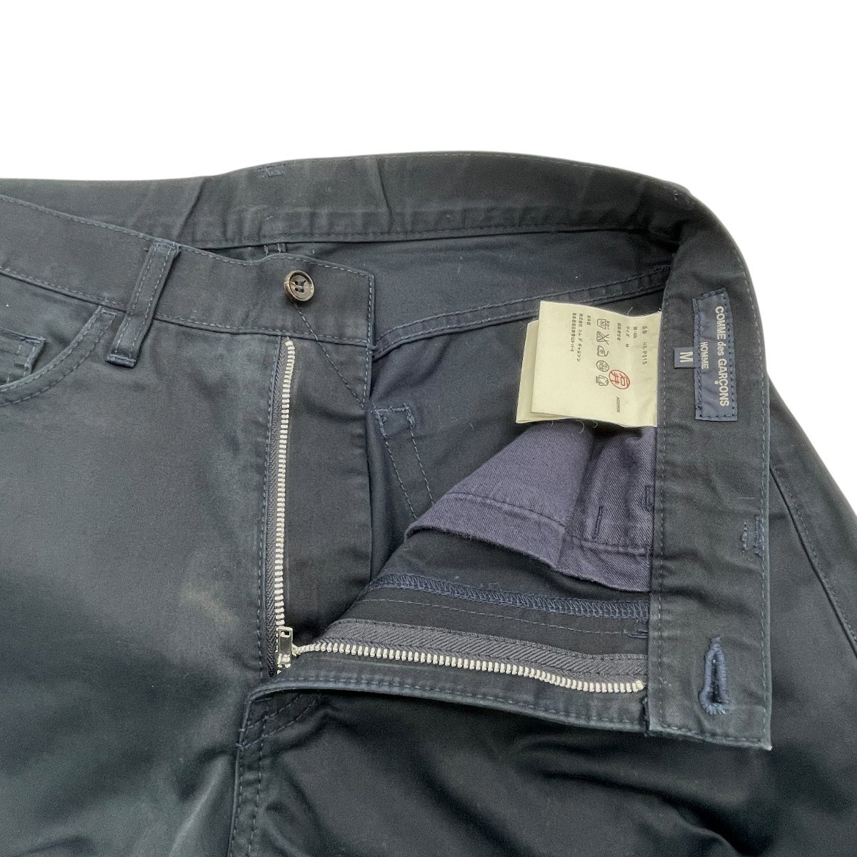 A948●COMME des GARONS HOMME コムデギャルソン オム● コットンパンツ ●AD2006 HR-P015 M 濃紺　ネイビー●_画像4