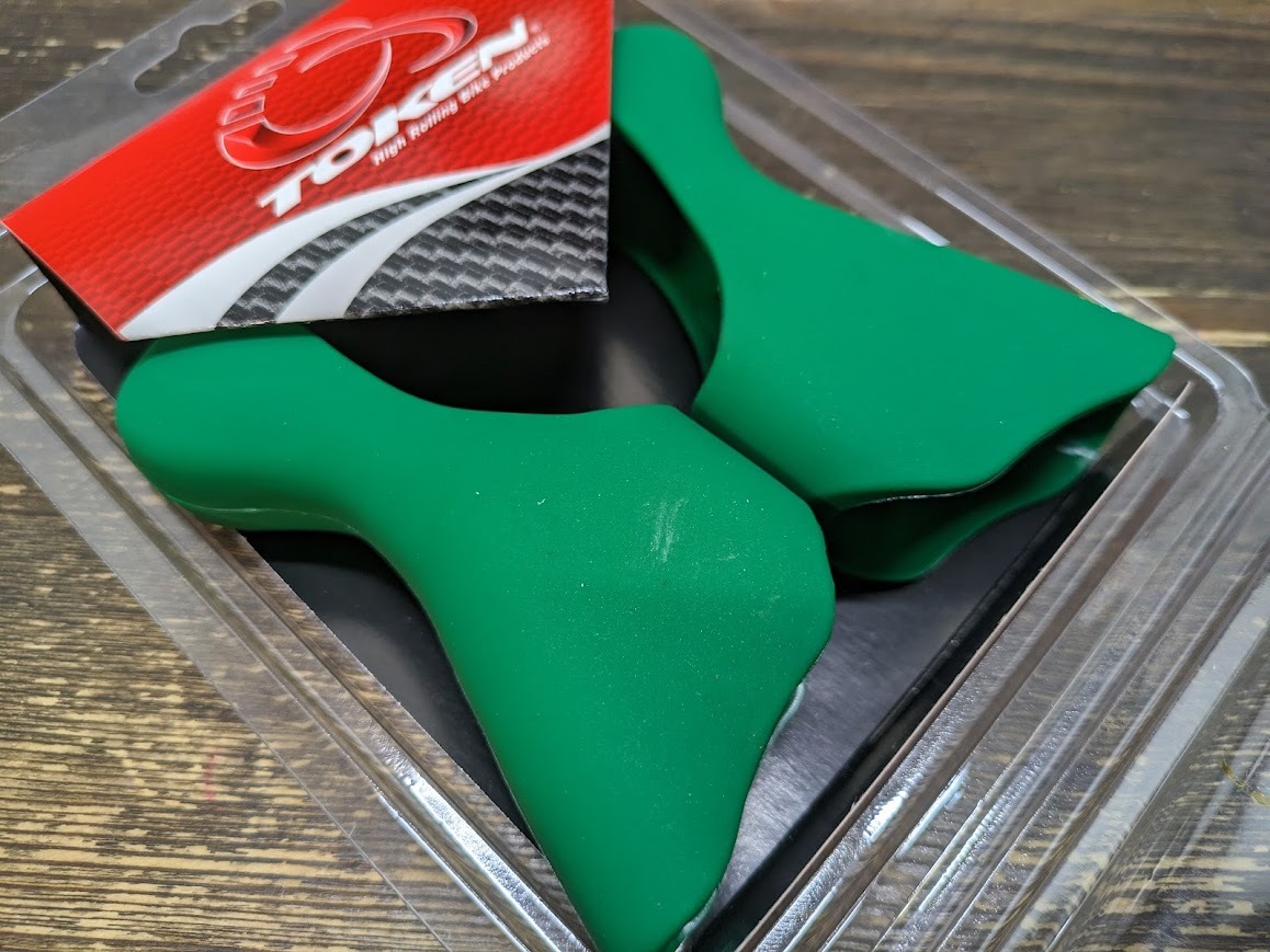 処分 トーケン Lever Hoods シマノアルテグラ6700用 (TK369) グリーン 12977