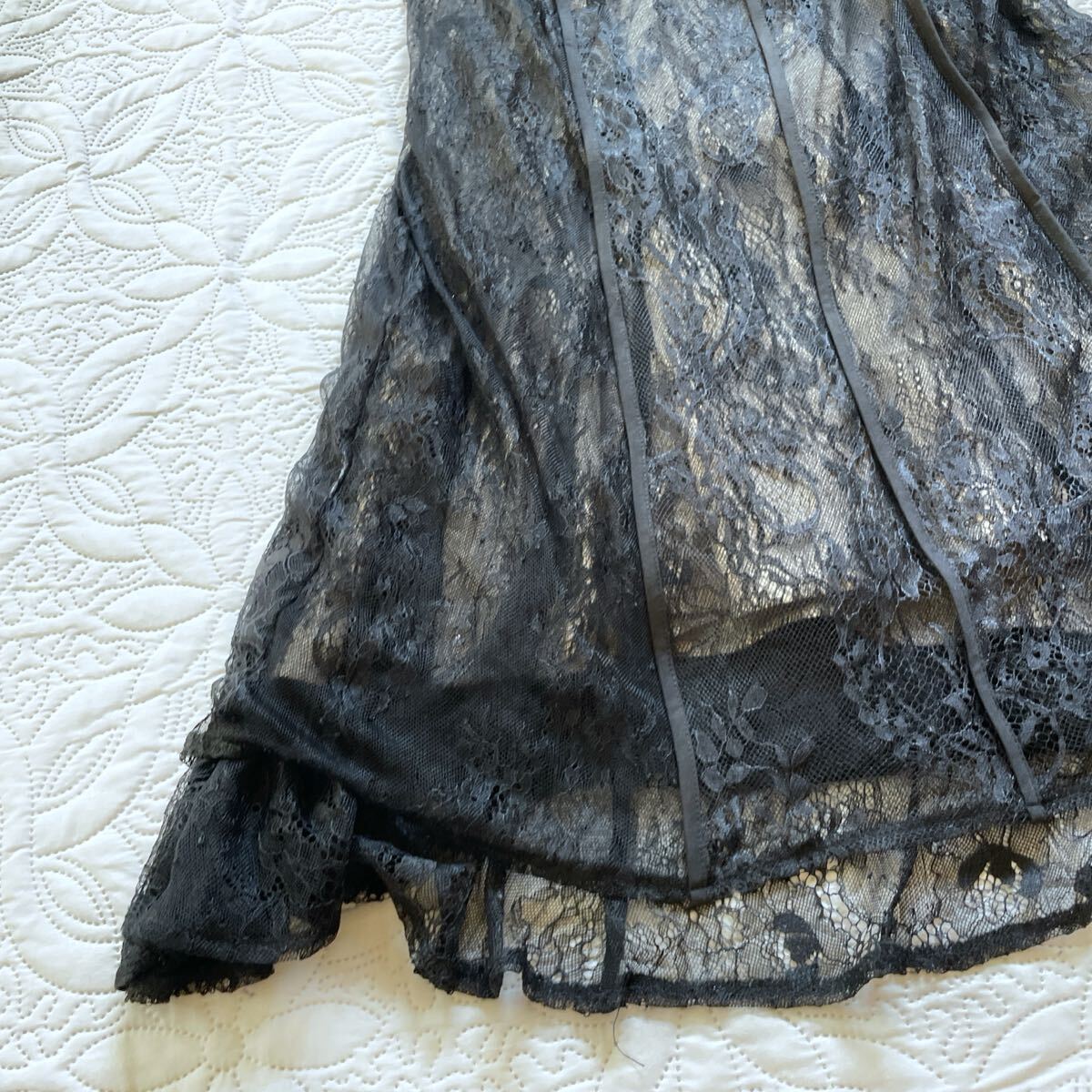 完売品　ドリードール　総レースベストレイヤードマーメイドパーティードレス　黒　M 結婚式　オケージョン_画像8