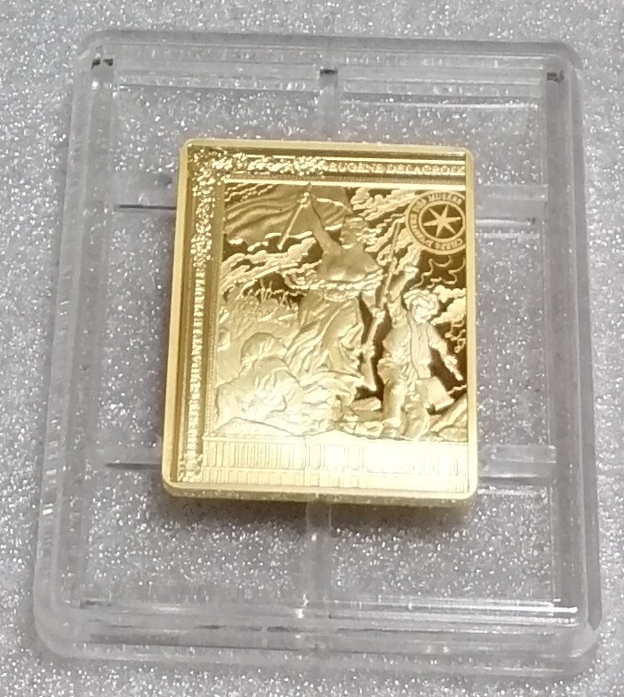  Франция 2023..... свободный женщина бог золотая монета 1/4 унция 