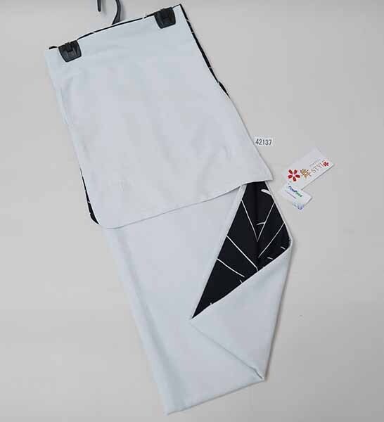  юката одиночный товар совершенно новый женский половина . покрой CooPass полиэстер 100% LL~3L размер примерно 160~175cm чёрный × белый новый товар ( АО ) дешево рисовое поле магазин NO42137-2