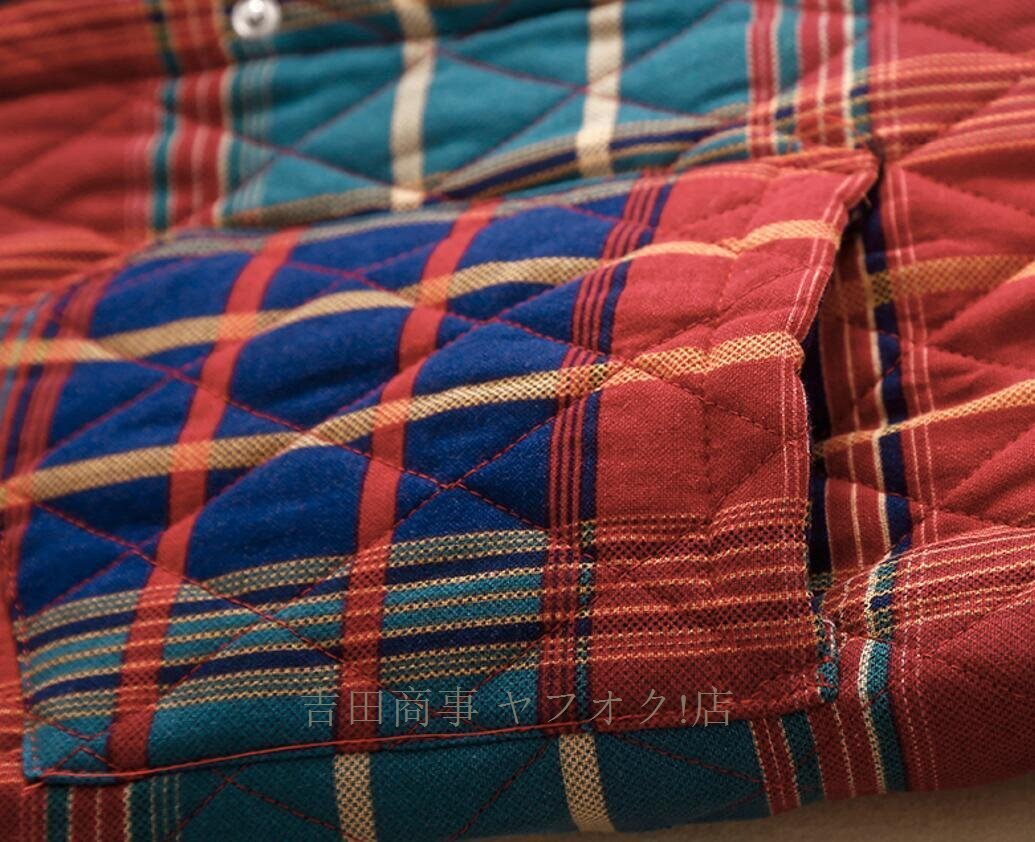 ☆新品 カジュアル 中綿コート キルティングコート チェック柄 コート レディース フード付き ロングコート アウター 軽量 あったか/_画像5