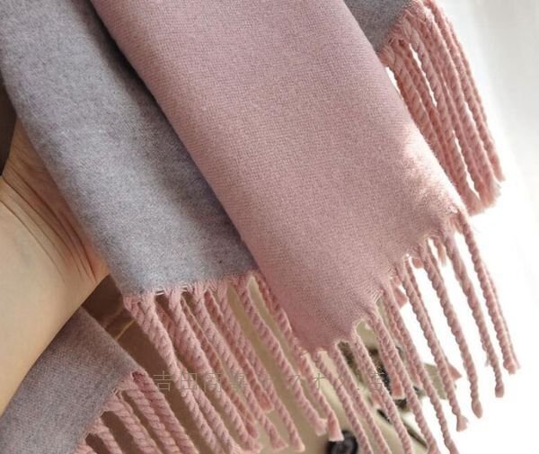 ☆新品 上質 大判 ストール 秋冬 エレガント オシャレ通勤防寒 カシミヤ リバーシブル仕様 ストール マフラー ピンク_画像2