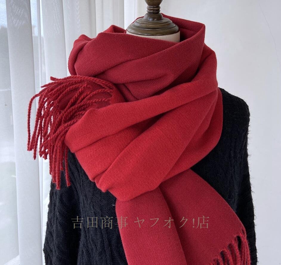 ☆新品 秋冬 定番 上質大判 カシミヤ マフラー ストール 大人 最高の肌ざわり カーキ_画像3