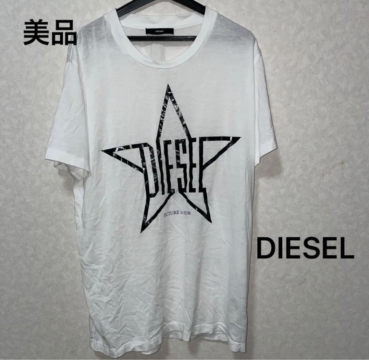 新品未使用DIESEL ホワイト 半袖Tシャツ 新品 未使用 タグ付き L ☆定価15,400円 DIESEL ディーゼル