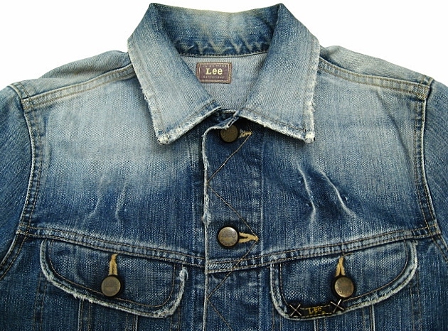 日本製 Lee 94828 ジージャン M リー USED加工モデル タテ落ち_画像2