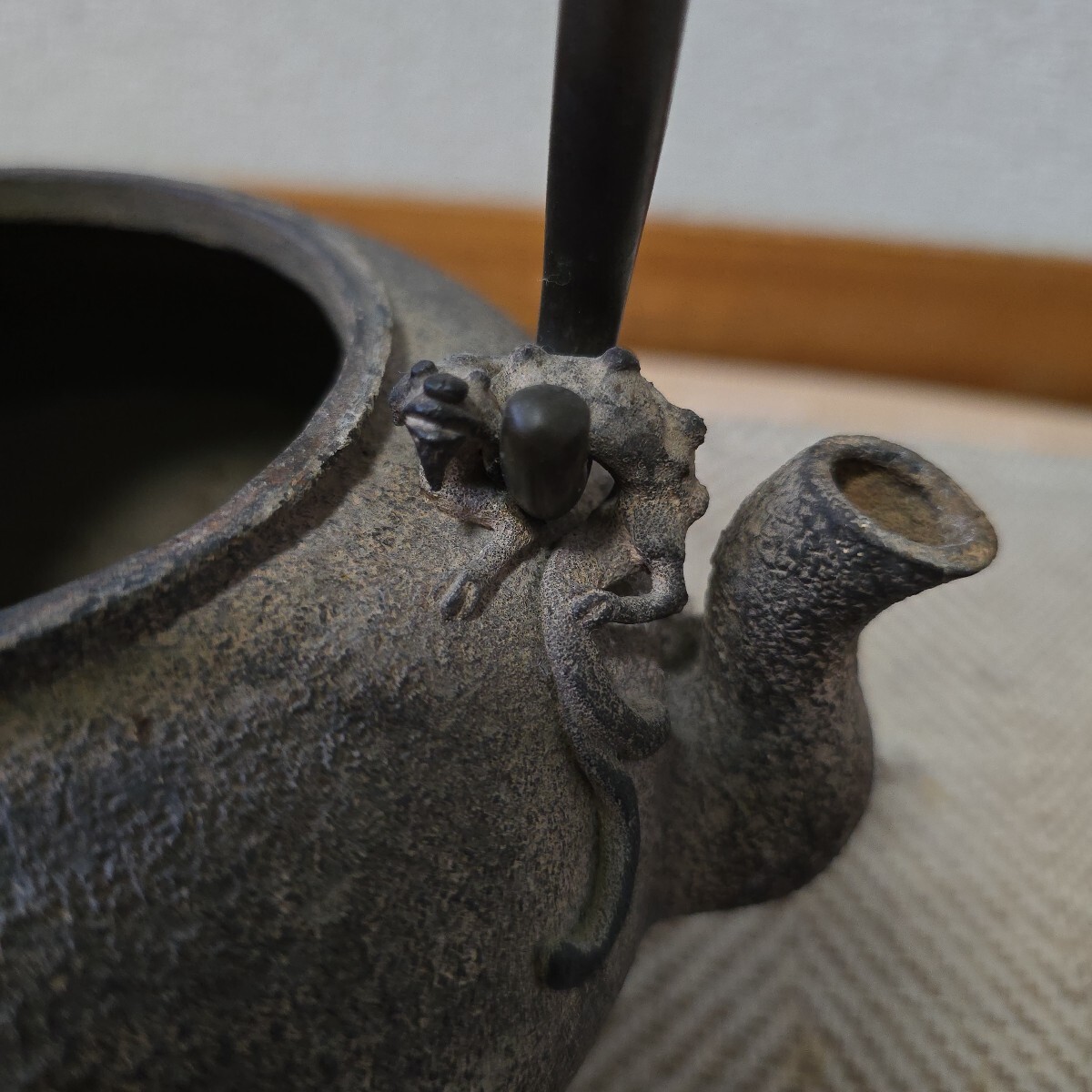送料込み】 鉄瓶 南部鉄器 アンティーク 骨董品 検索(龍文堂