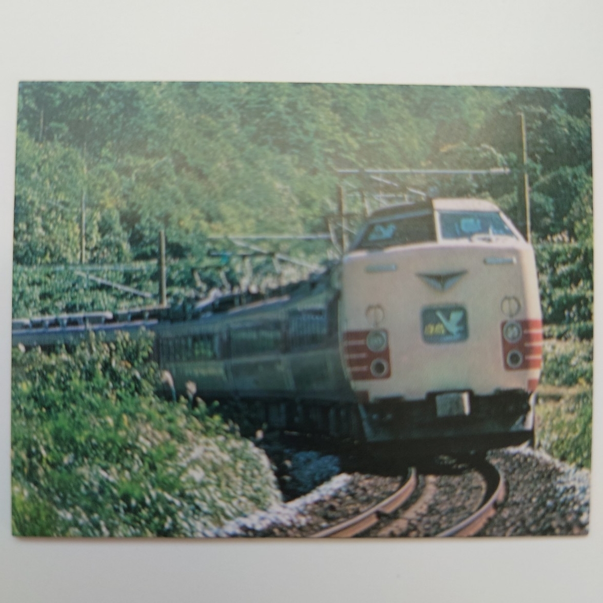 日本の電車シリーズ ミニカード No.65 特急「白鳥」485系 当時物 昭和レトロ_画像1