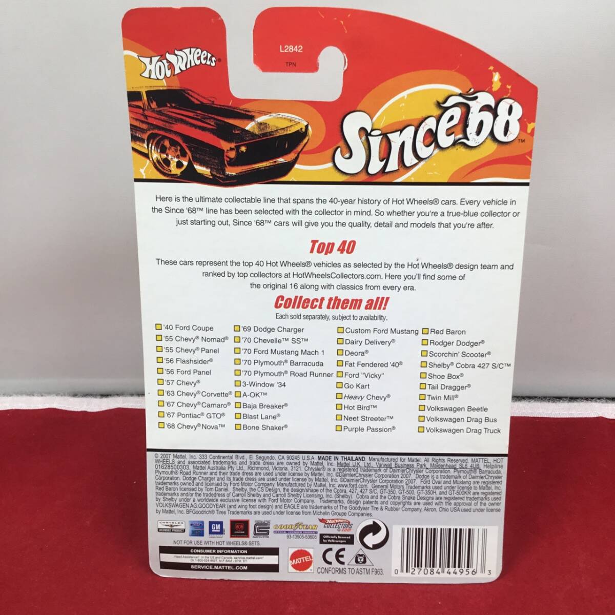 MATEL マテル Hotwheels ホットウィール Since68 Bone Shaker ボーンシェイカー L2842 Asst.K8721 未開封品の画像7