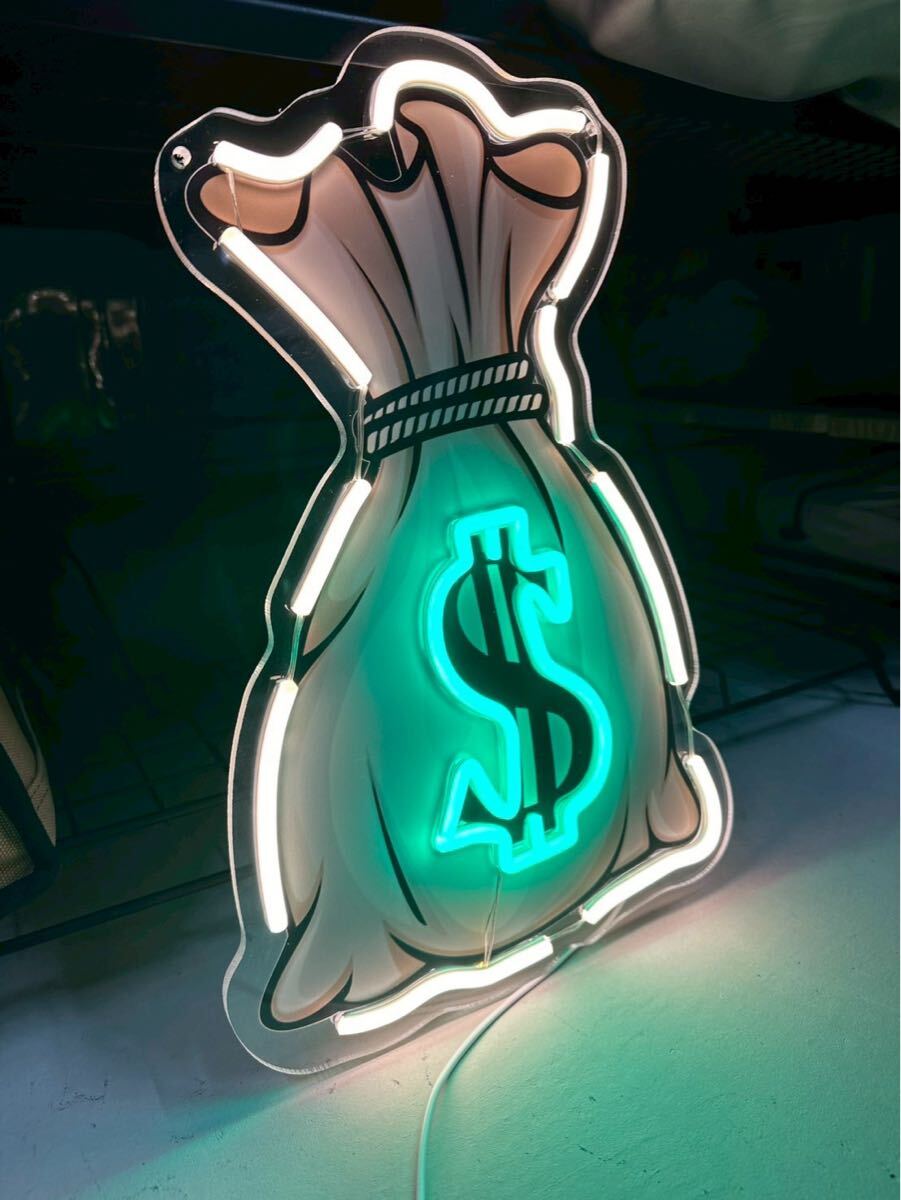  бесплатная доставка доллар neon автограф LED 8034 дисплей интерьер гараж табличка неоновый свет смешанные товары american орнамент dollar. магазин BAR