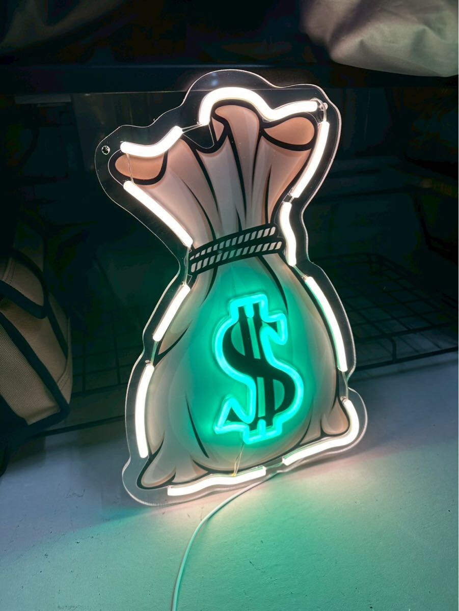  бесплатная доставка доллар neon автограф LED 8034 дисплей интерьер гараж табличка неоновый свет смешанные товары american орнамент dollar. магазин BAR