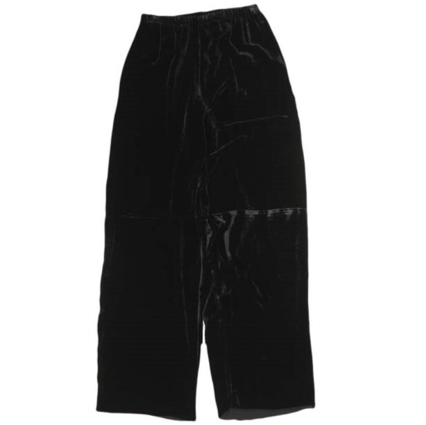 新品 BASERANGE ベースレンジ 25SS OLIN PANTS シルクベルベットパンツ TROLI-VE-SP25 XS BLACK ベロア イージー 定価43，560円 g22953