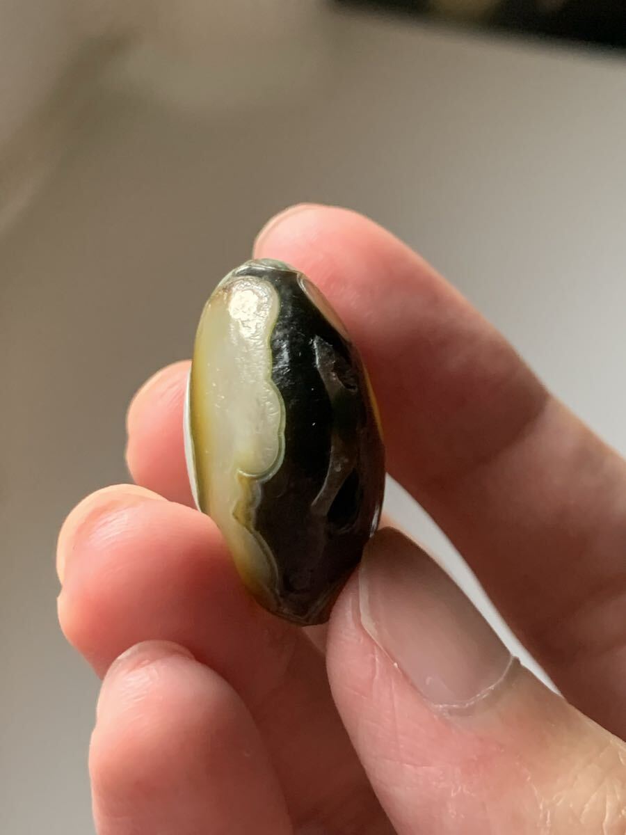 アラシャンゴビアゲート　ゴビ瑪瑙　蒙古瑪瑙　チベット　天珠天眼原石翡翠オパールパワーストーンアイアゲートルチル根付国産鉱物標本化石_画像4