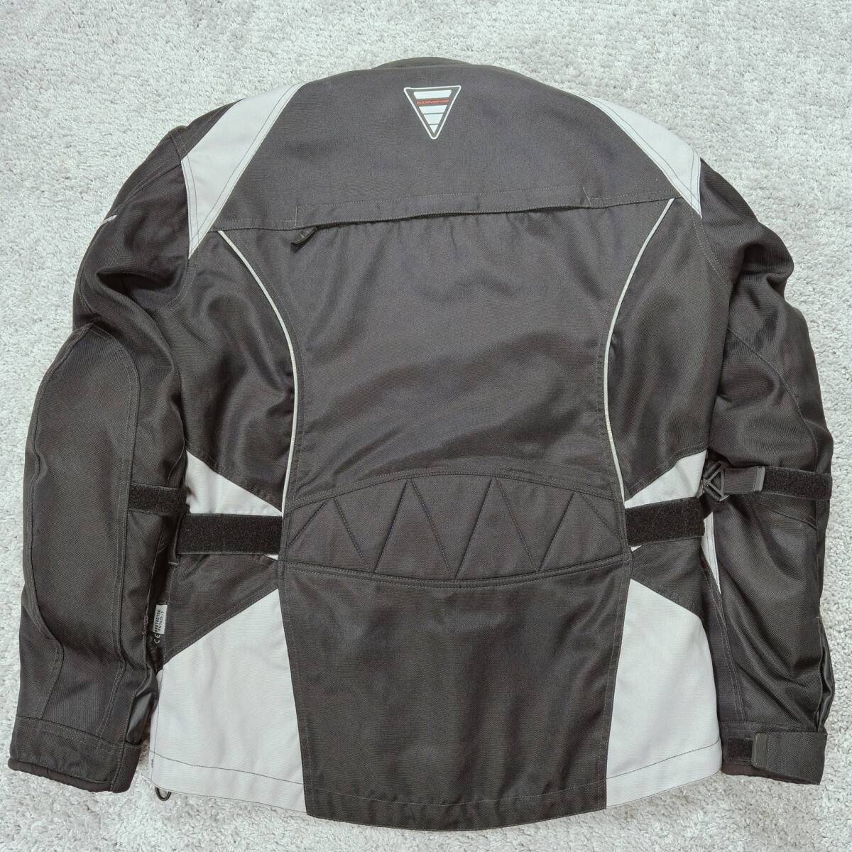 KOMINE コミネ バイク用 ナイロン セットアップ 上下セット プロテクター ライナー付き XLサイズ ブラック グレー