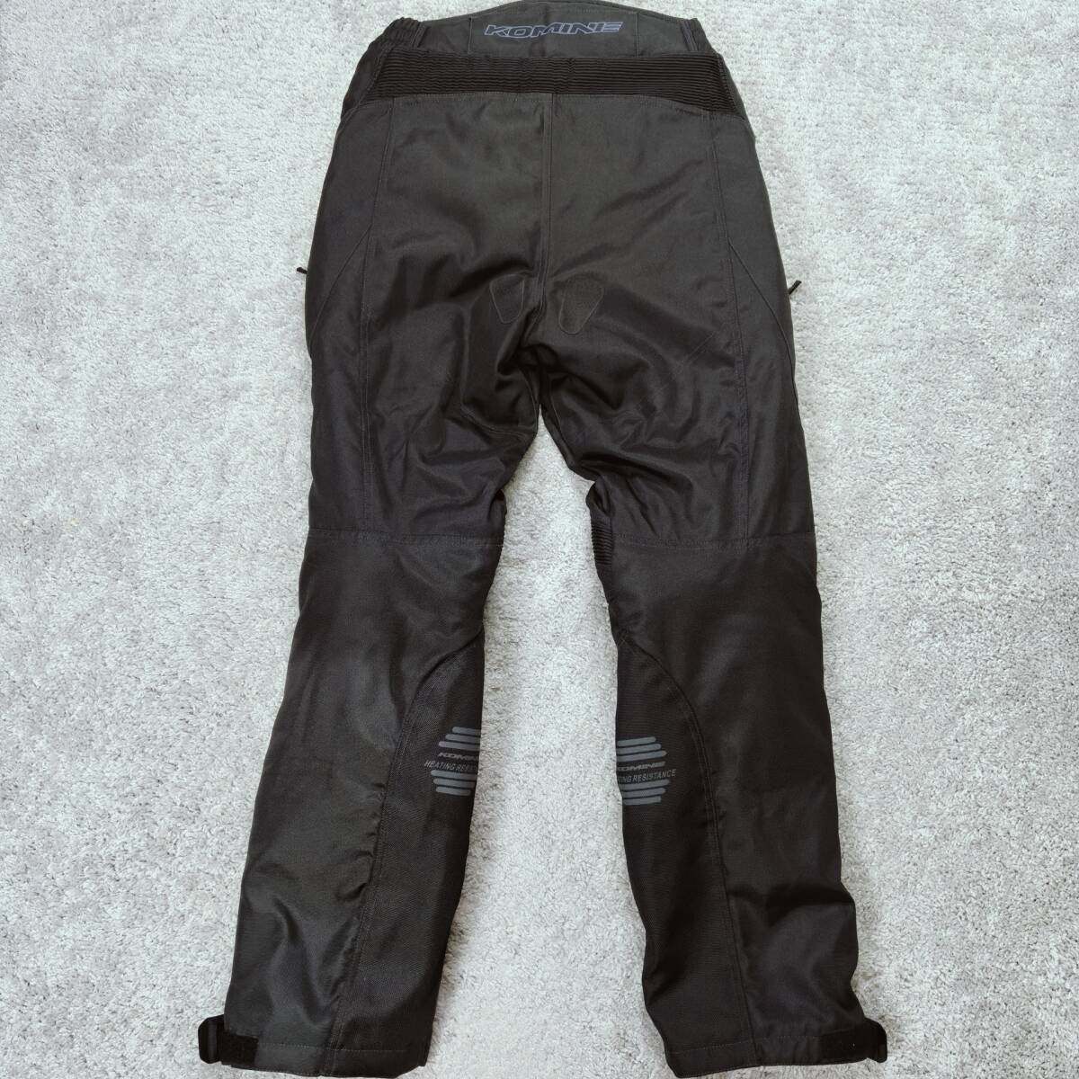 KOMINE コミネ バイク用 ナイロン セットアップ 上下セット プロテクター ライナー付き XLサイズ ブラック グレー