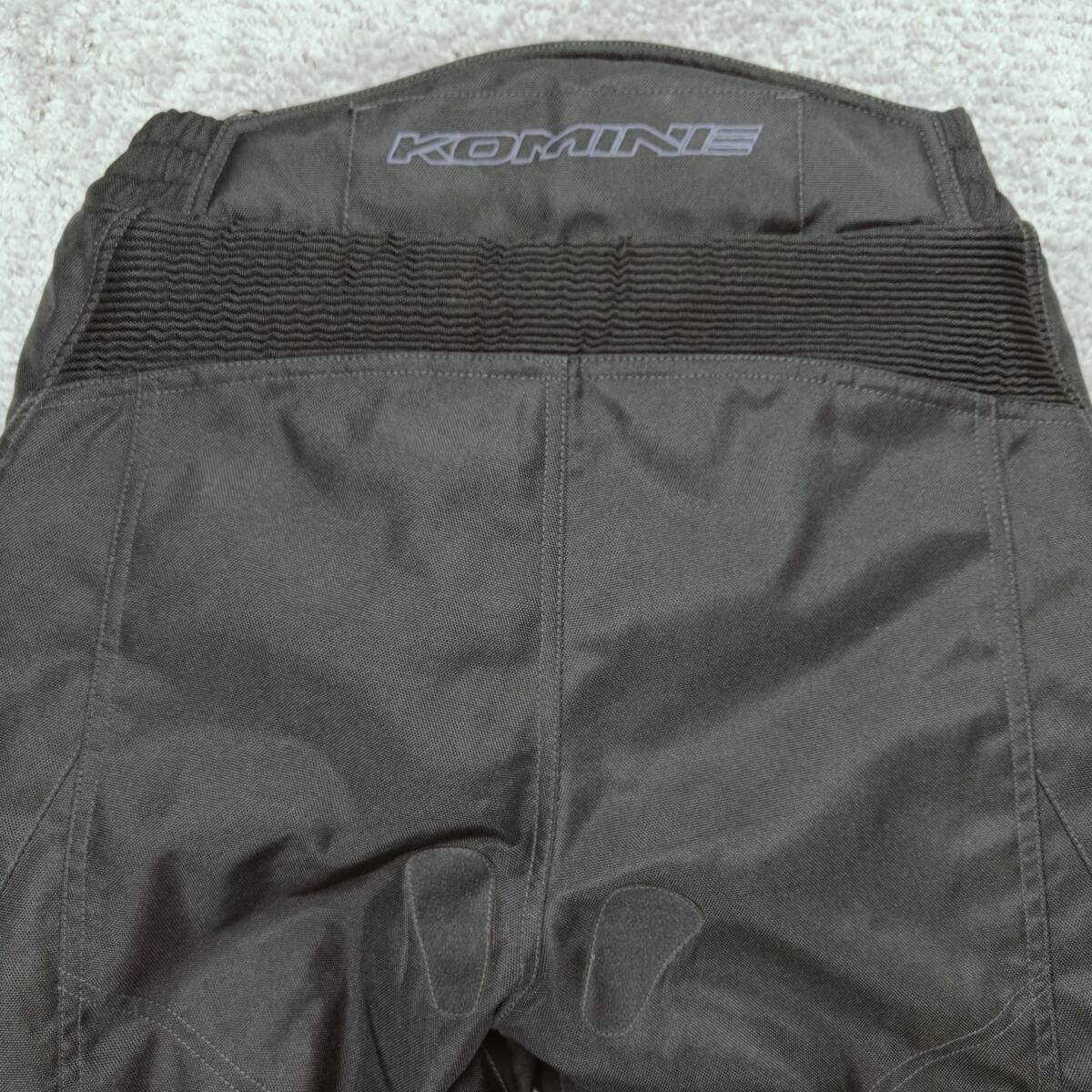 KOMINE コミネ バイク用 ナイロン セットアップ 上下セット プロテクター ライナー付き XLサイズ ブラック グレー