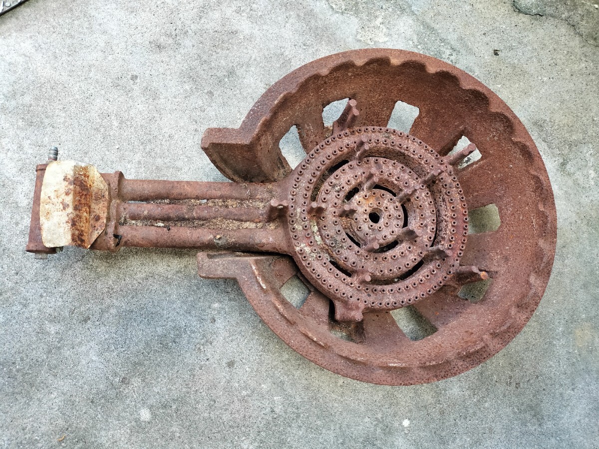 ガスコンロ 野外、業務用、中古、ジャンク、 厨房機器、 鋳物コンロ、 業務用コンロ、 LPガス用_画像1