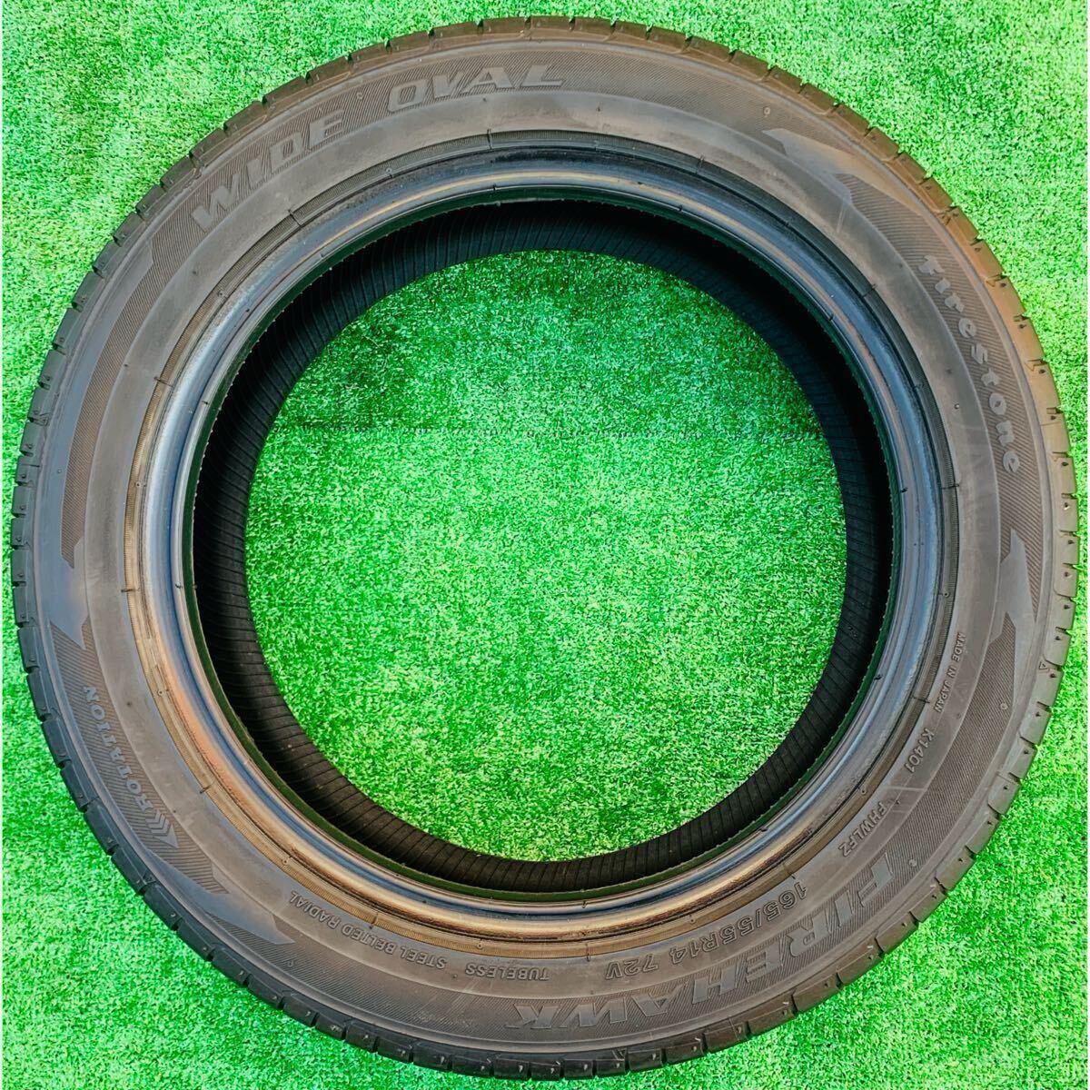 FIRESTONE FIREHAWK◆14インチ◆165/55R14◆15年 ラジア ル タイヤ 2本_画像3