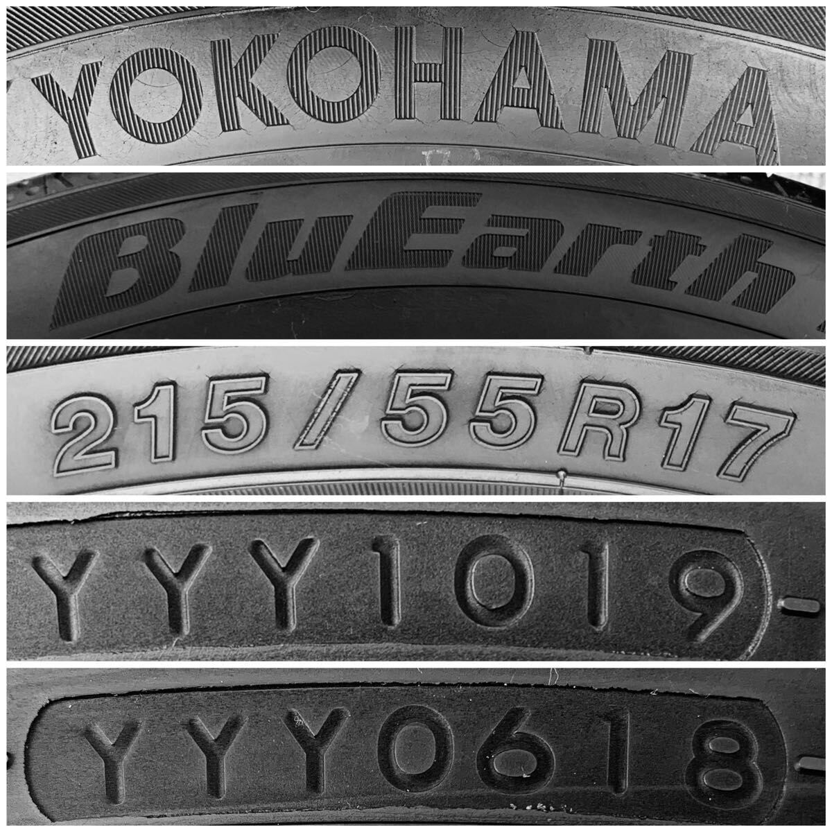 YOKOHAMA◆17インチ◆ 215/55R17◆19年 ラジア ル タイヤ 2本_画像4