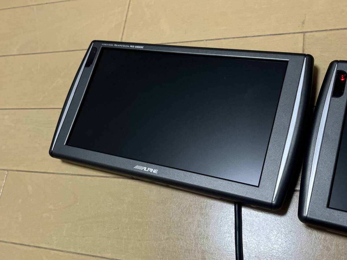 アルパイン ALPINE PKG-M900SC 9インチWVGAモニター 2臺セット 新品映像分配ケーブル 新品電源配線