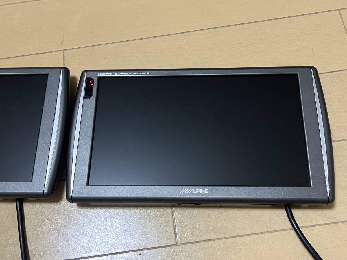 アルパイン ALPINE PKG-M900SC 9インチWVGAモニター 2臺セット 新品映像分配ケーブル 新品電源配線
