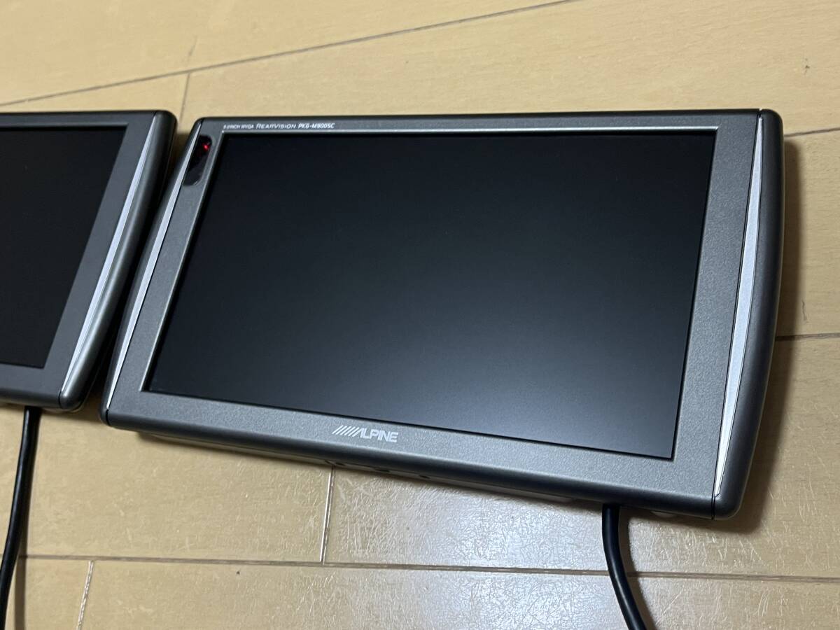 アルパイン ALPINE PKG-M900SC 9インチWVGAモニター 2臺セット 新品映像分配ケーブル 新品電源配線